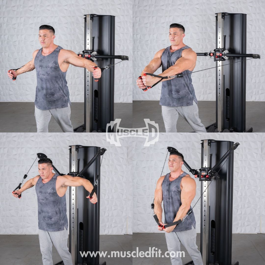 Dual Adjustable Functional Trainer | Muscle D Fitness Full - Body Machine - Grit Grind Strength