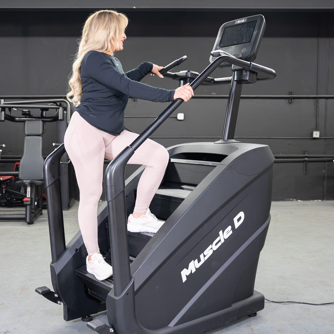 Elite Commercial Stair Climber - Touch Screen - Muscle D Fitness - Grit Grind Strength