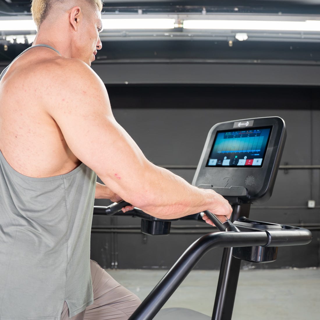 Elite Commercial Stair Climber - Touch Screen - Muscle D Fitness - Grit Grind Strength