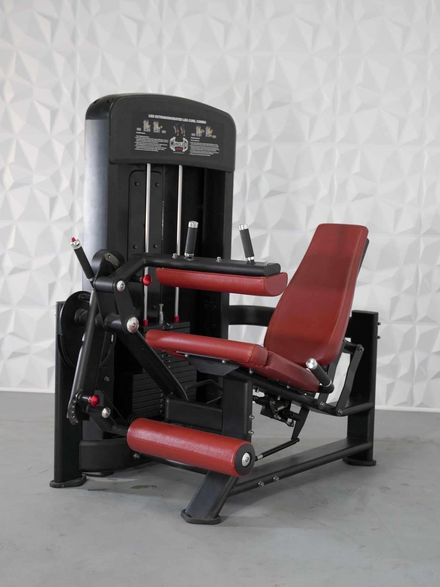 Elite Selectorized Leg Extension Seated Leg Curl Combo - Muscle D Fitness - Commercial Grade - Adjustable Seated - Pin Selectorized - Grit Grind Strength