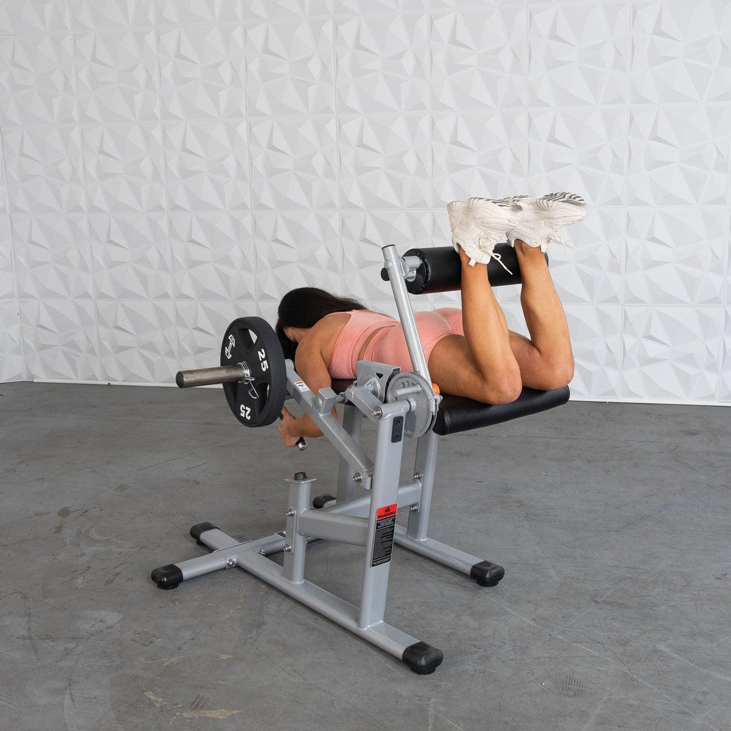 Excel Base Leg Extension / Leg Curl Combo - Muscle D Fitness - Plate Loaded - Silver, Black - Grit Grind Strength