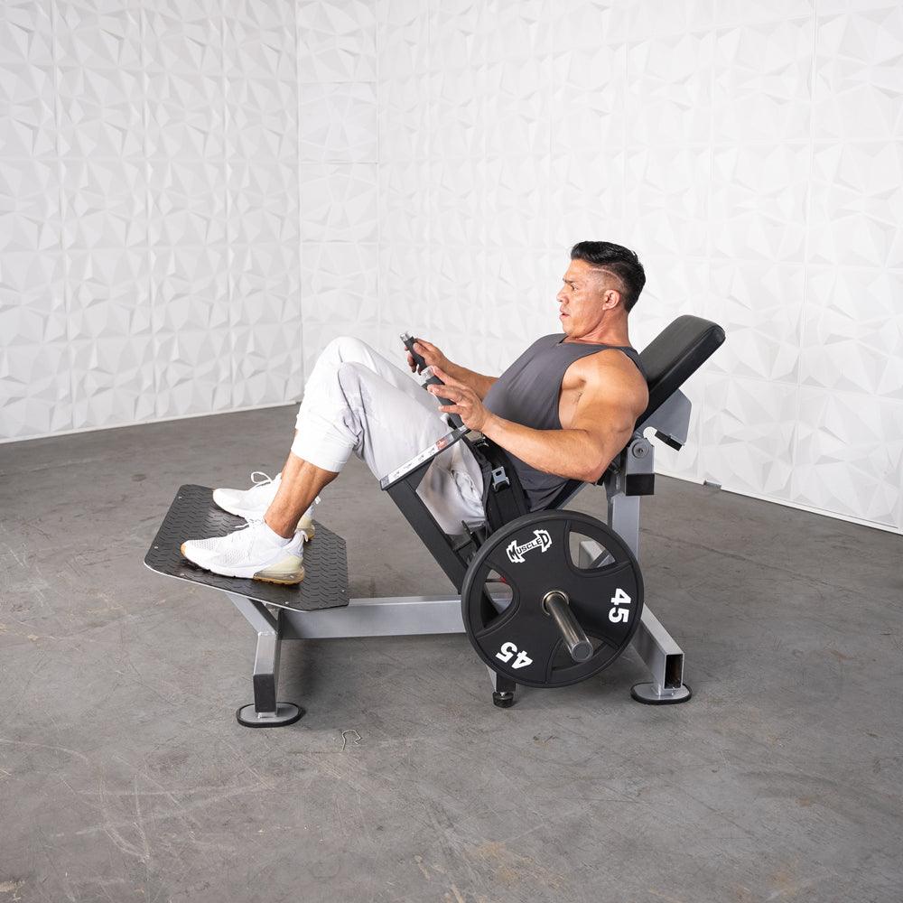 Excel Base Plate Loaded Hip Thruster - Muscle D Fitness - Leverage Glute Drive - Grit Grind Strength