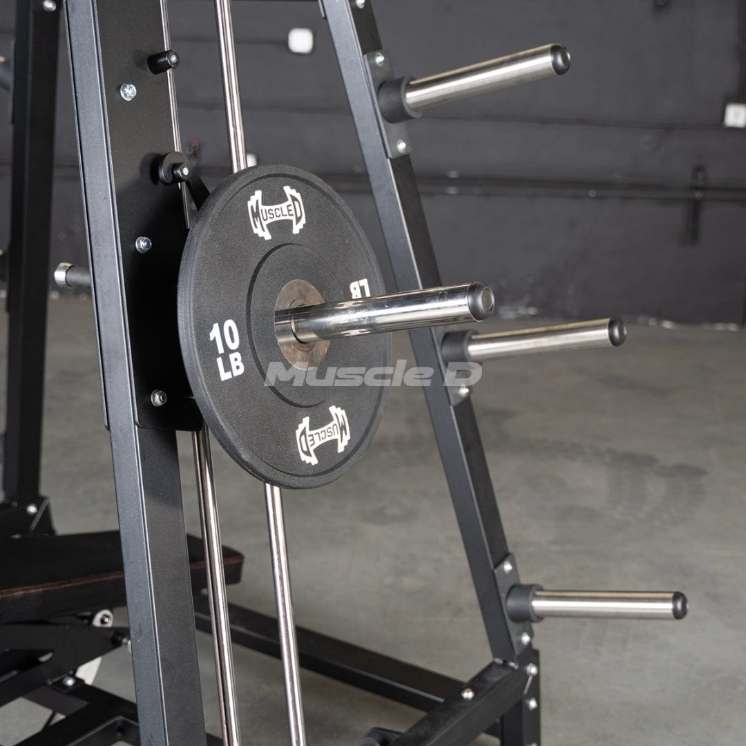 Excel Convergent Bench / Incline / Decline Press Combo - Muscle D Fitness - Plate Load Chest Press - Band Compatible - Grit Grind Strength