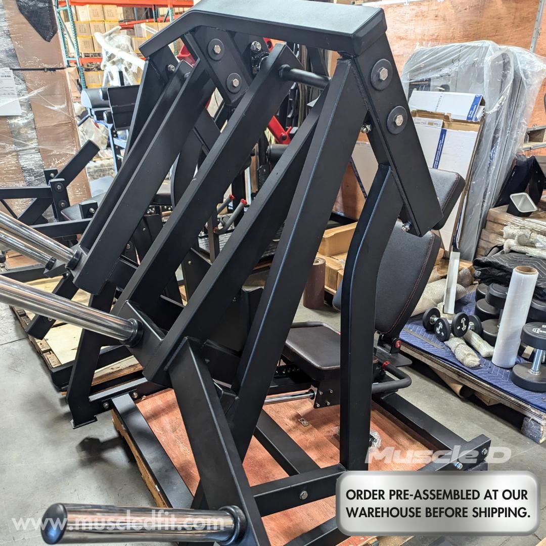 Excel Iso - Lateral Leg Press - Muscle D Fitness - Plate Load Independent Leg Press / Single Leg Press - Grit Grind Strength