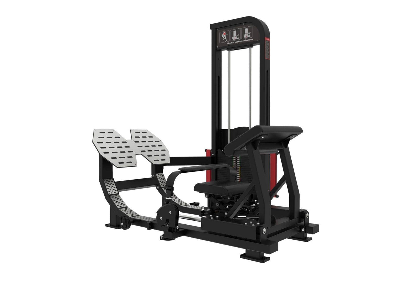 Excel Selectorized Hip Thrust Glute - Muscle D Fitness - Selectorized Glute Drive - Band Compatable - Grit Grind Strength