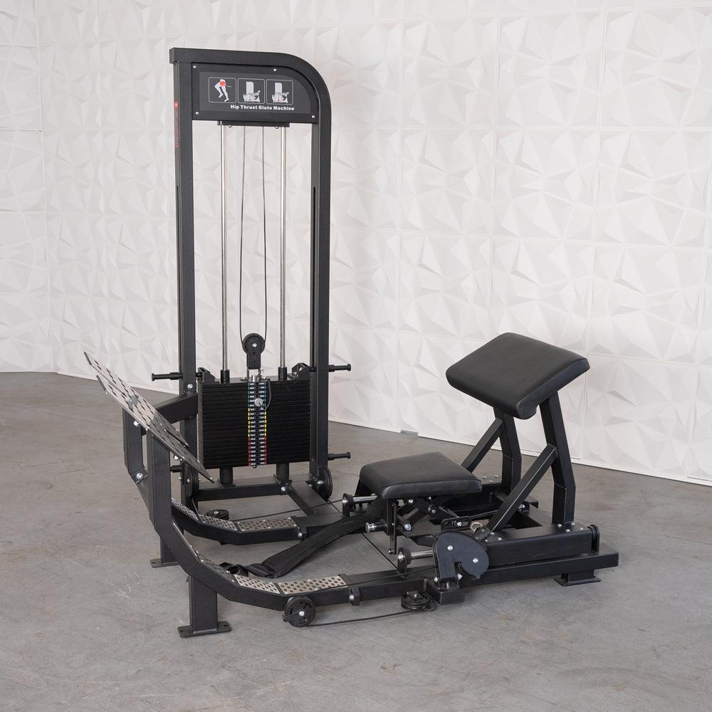 Excel Selectorized Hip Thrust Glute - Muscle D Fitness - Selectorized Glute Drive - Band Compatable - Grit Grind Strength
