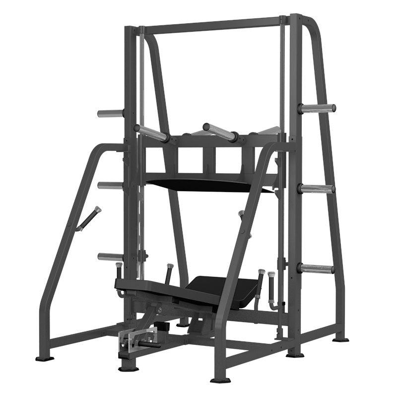 Excel Vertical Leg Press - Muscle D Fitness - Plate Load Leg Press - Adjustabe Back Pad - Weight Storage Pegs - Safety stops - Grit Grind Strength