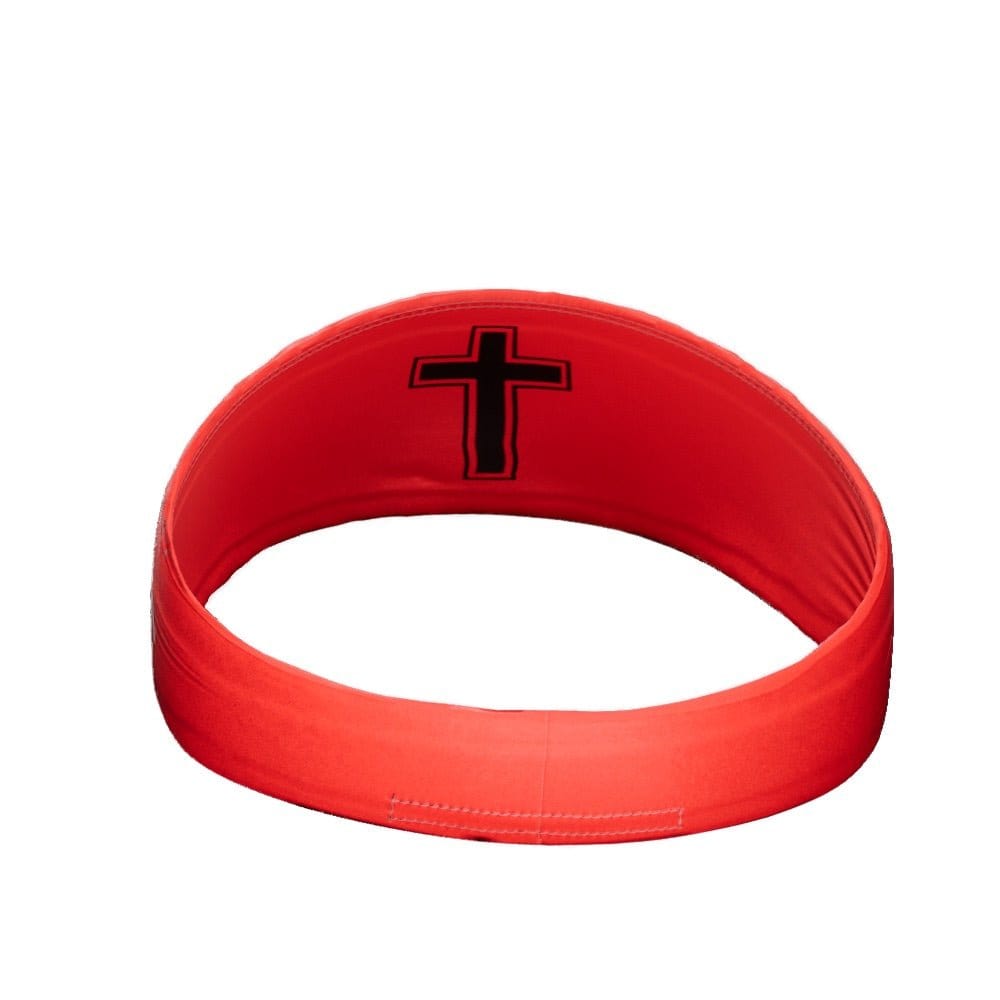 Faith Cross Red Headband - Grit Grind Strength