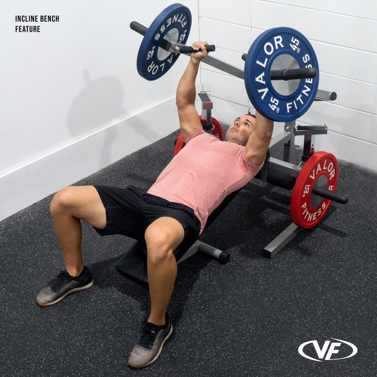Flat - Incline Bench Press Machine w/ Converging Arms - Grit Grind Strength