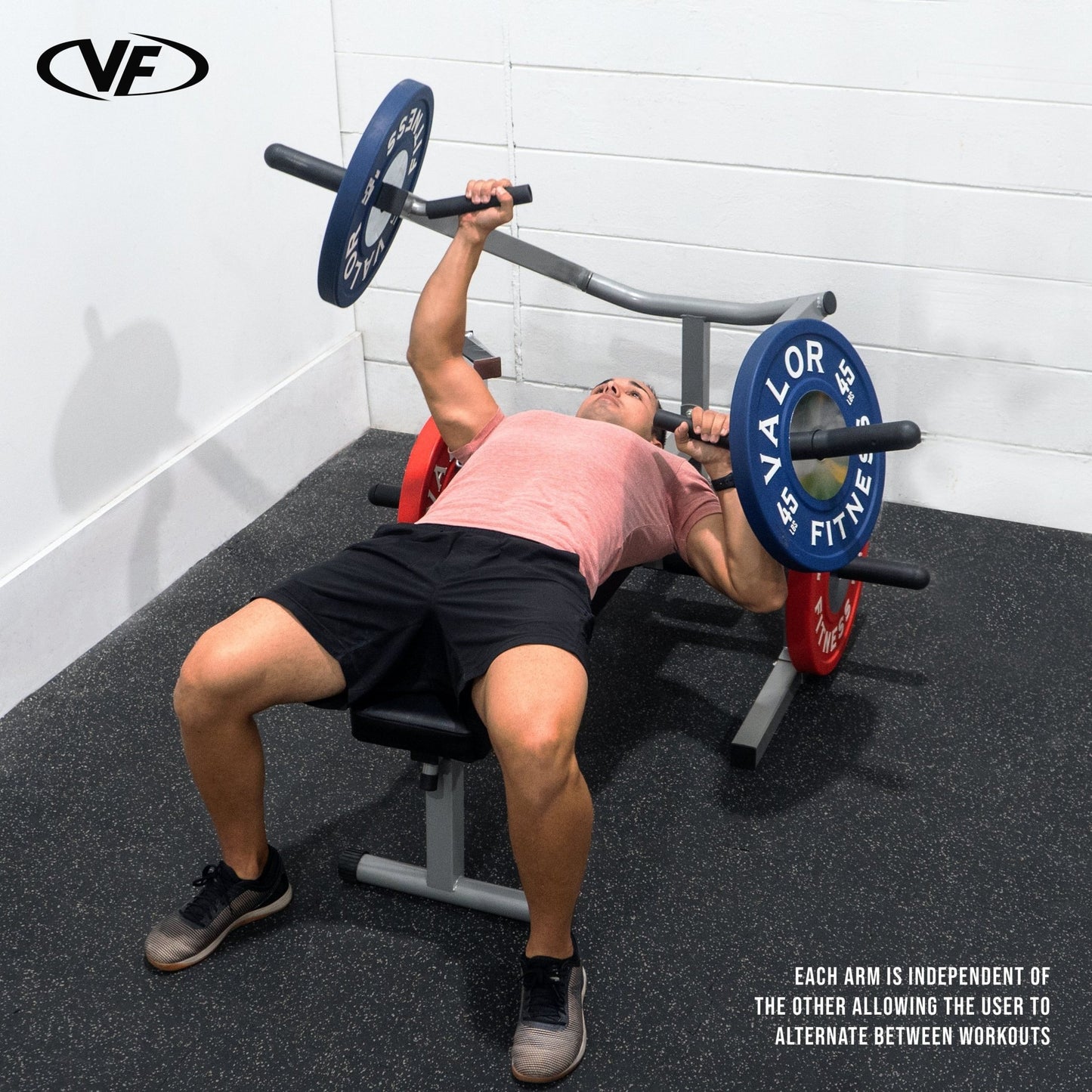 Flat - Incline Bench Press Machine w/ Converging Arms - Grit Grind Strength