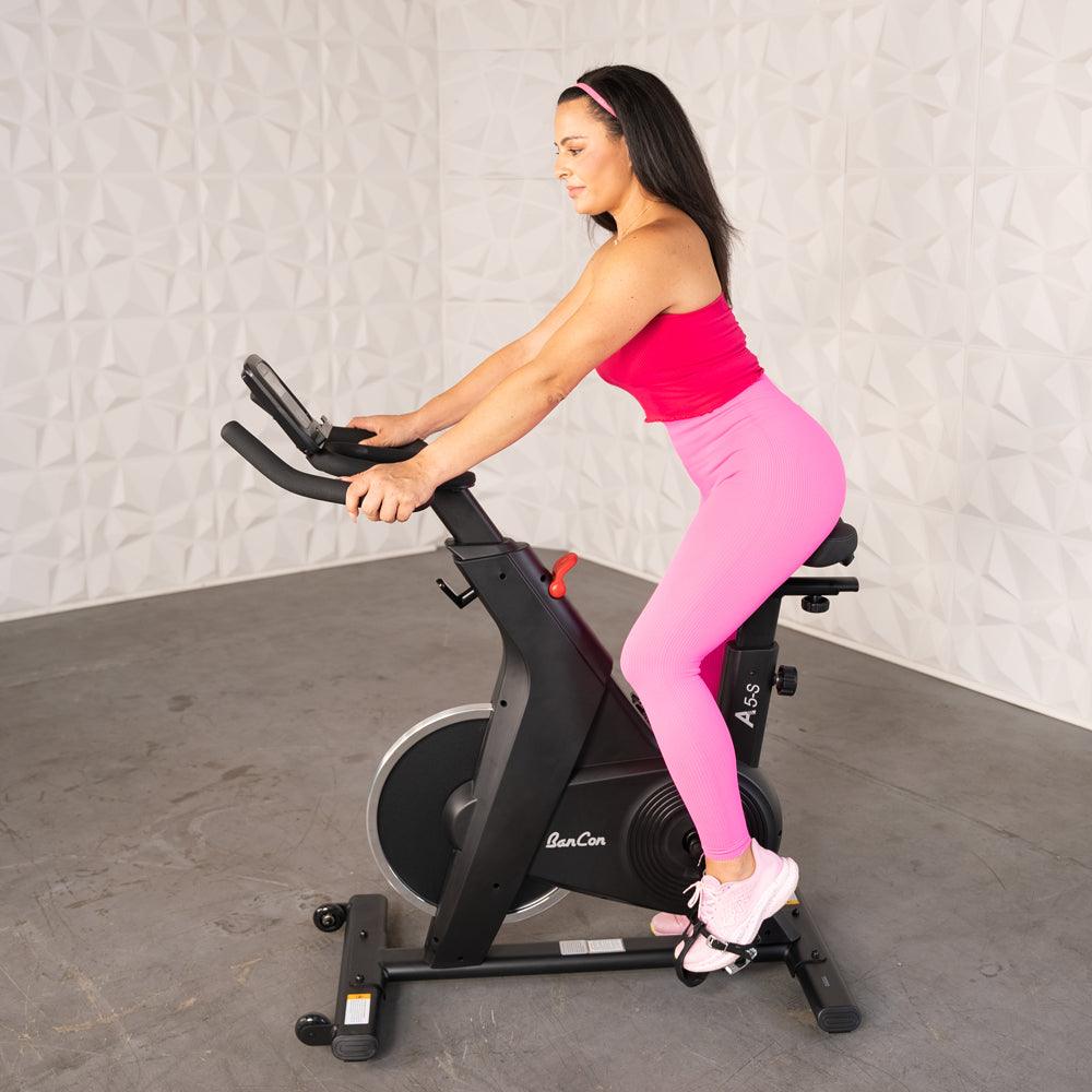 Home Upright Bike - Muscle D Fitness - Exercise Bike - Adjustable Seat and Handle Bars - Grit Grind Strength