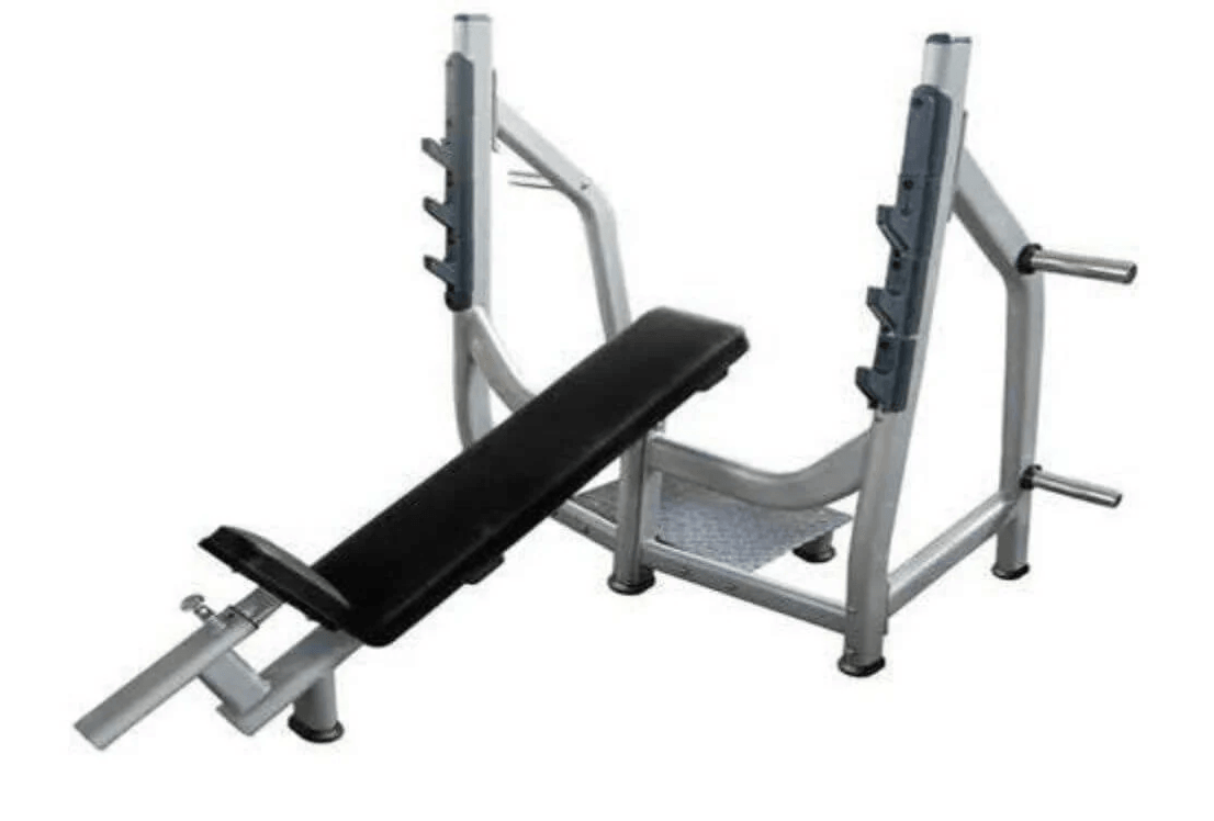 Incline Bench - Olympic - Muscle D Fitness - 11 Gauge Steel - Commercial Upholstery - Grit Grind Strength