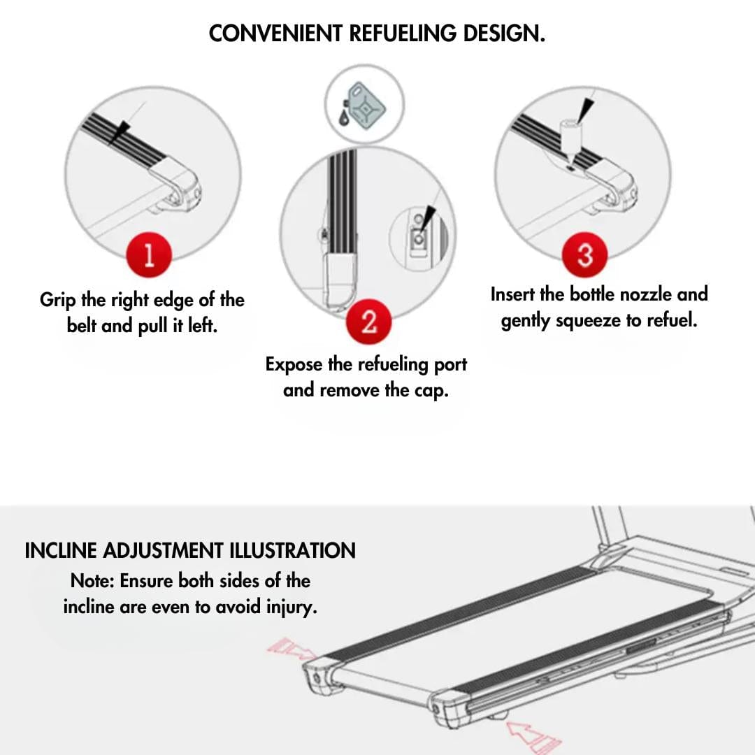 Light Commercial Folding Treadmill - Muscle D Fitness - LED Display - Heart Rate Monitor - Safety Clip - Grit Grind Strength