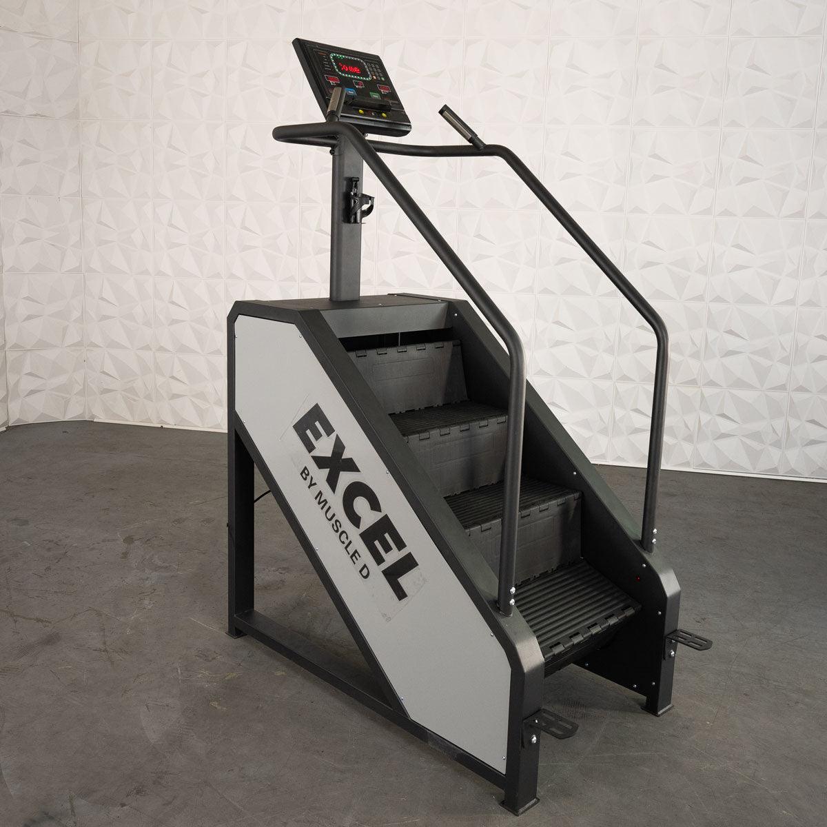 Light Commercial Stair Climber Stepmill LED Display Heart Rate Monitor Heavy Duty Chain Drive - Grit Grind Strength