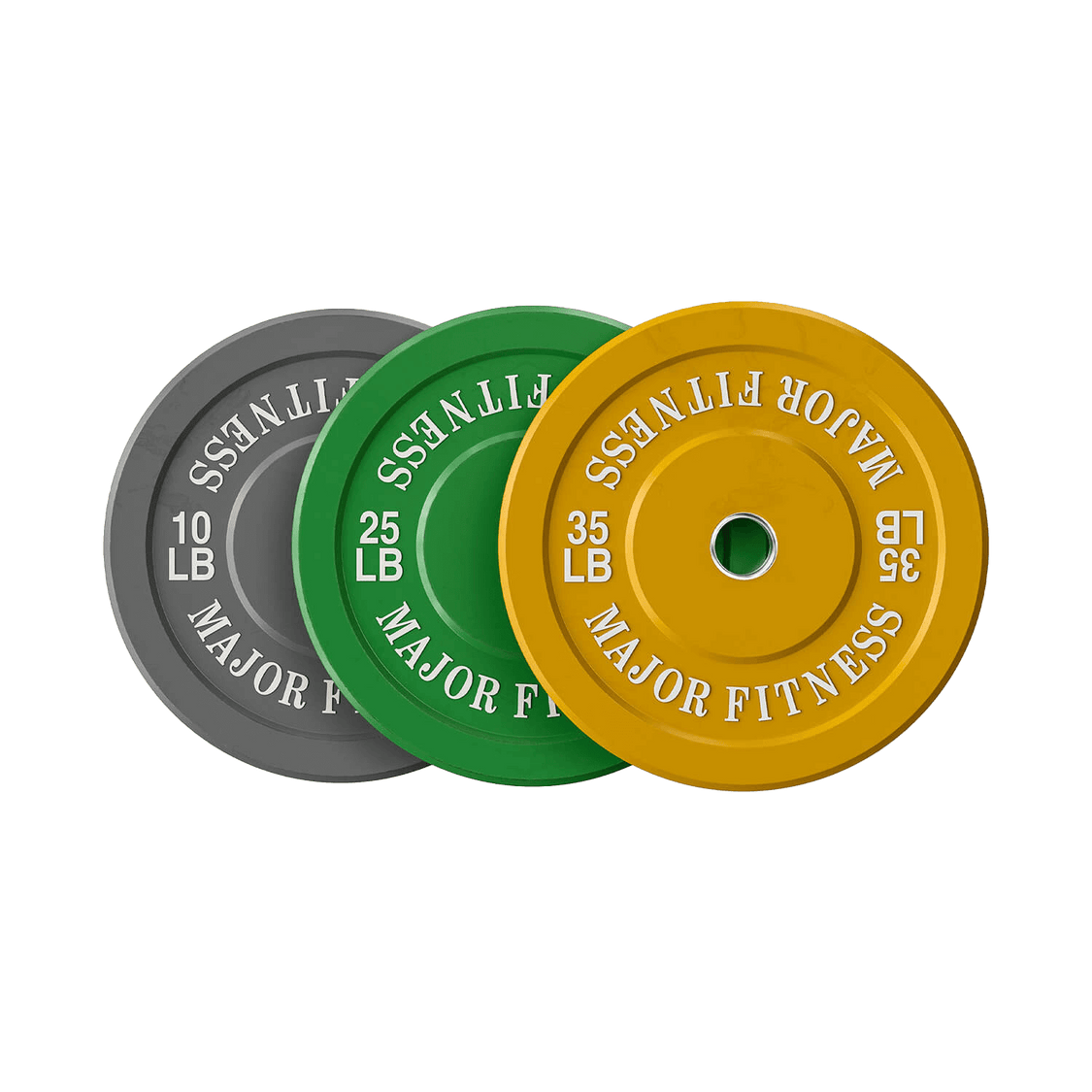 Major Fitness Low Bounce Bumper Plates Olympic Weight Plates Set - Grit Grind Strength
