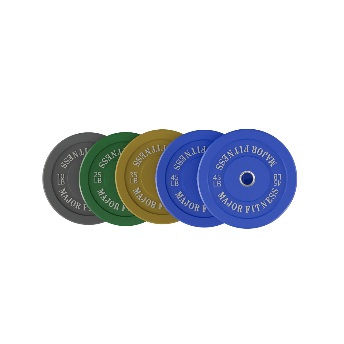 Major Fitness Low Bounce Bumper Plates Olympic Weight Plates Set - Grit Grind Strength