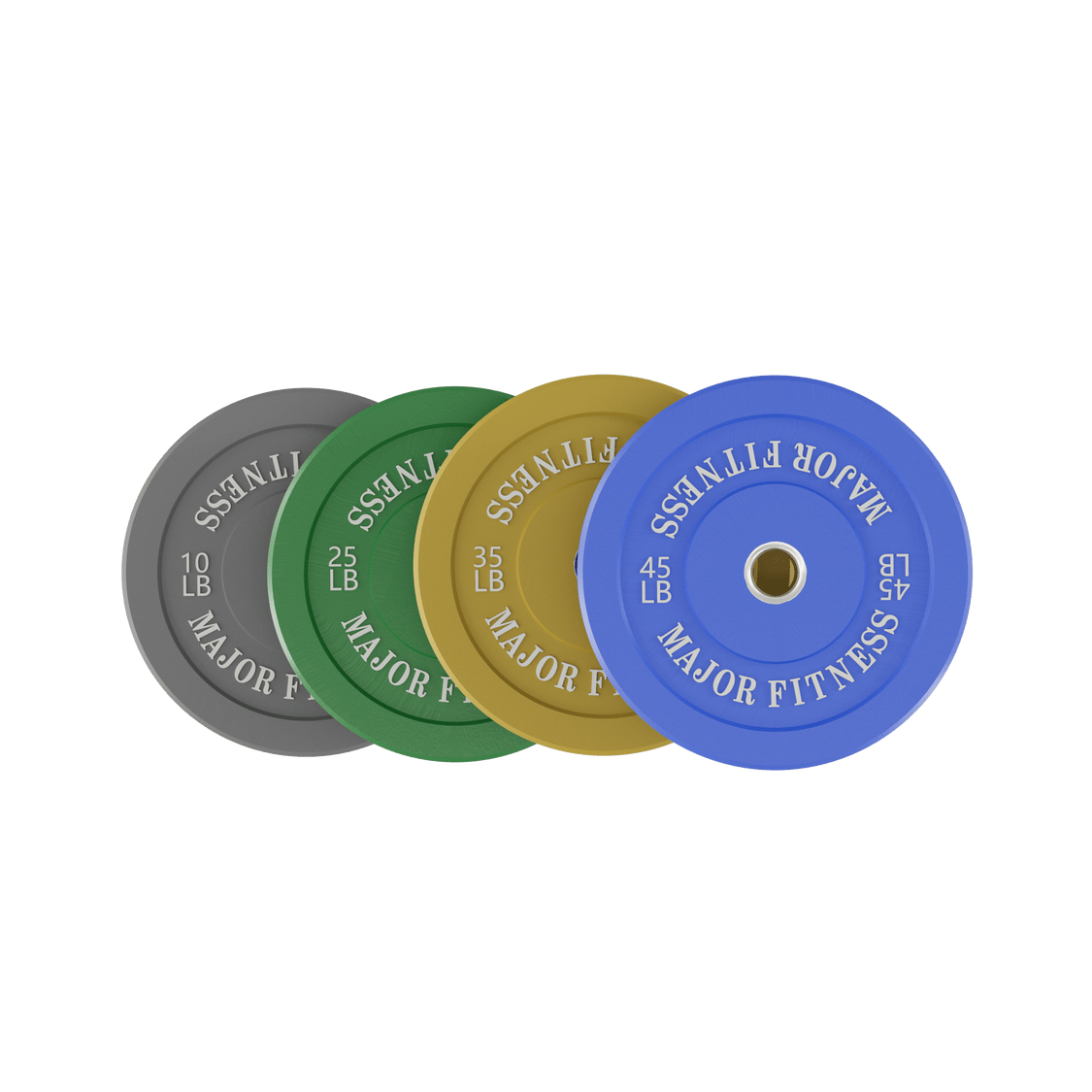 Major Fitness Low Bounce Bumper Plates Olympic Weight Plates Set - Grit Grind Strength