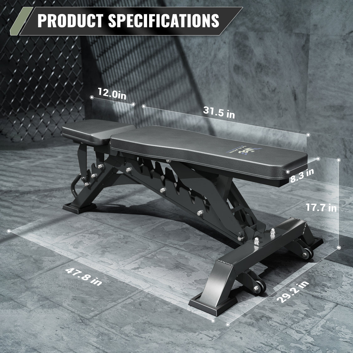 Major Fitness PLT01 Adjustable Bench | 1300 lb Capacity Weight Bench - Grit Grind Strength