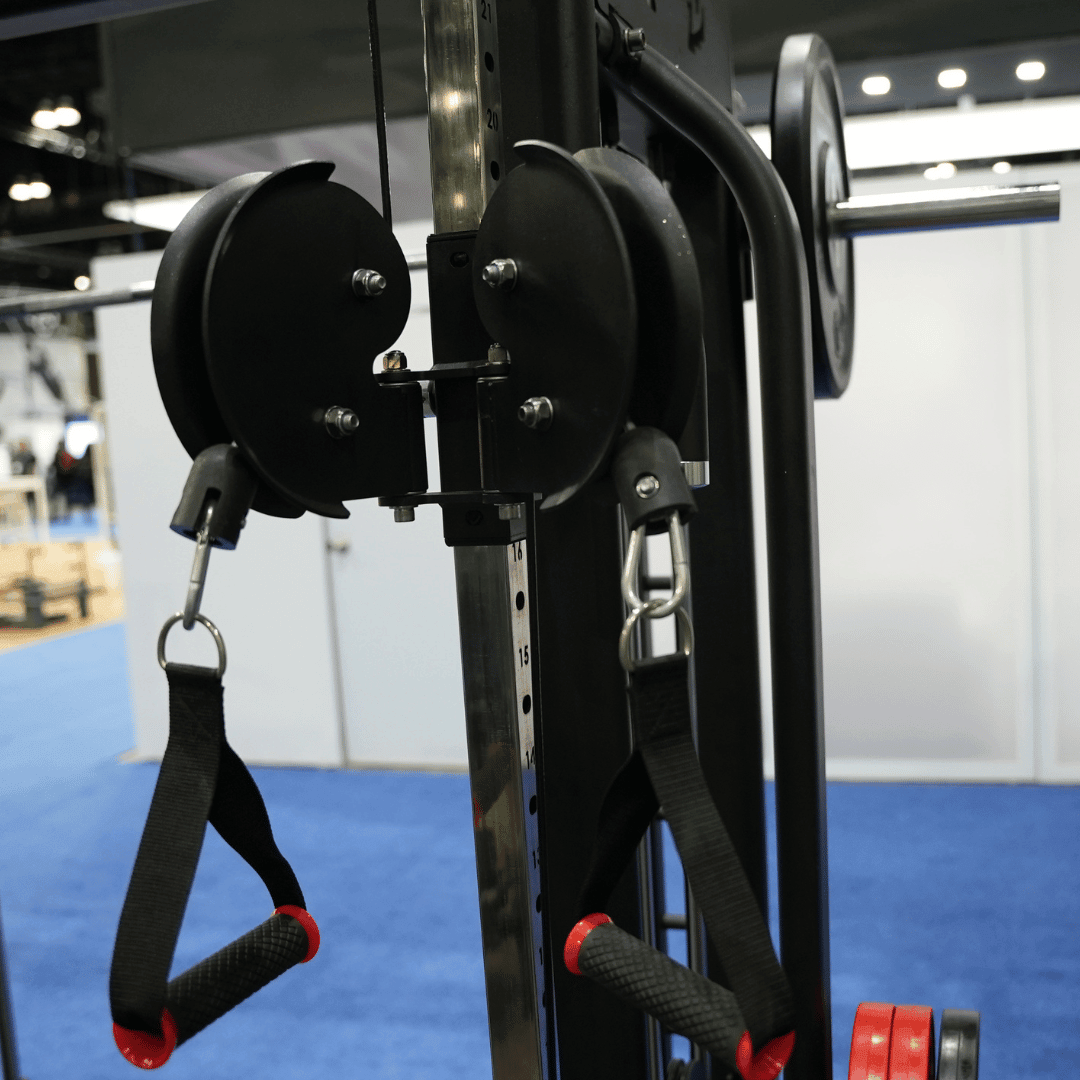 Megatron Dual Adjustable Pulley / Smith Combo - Muscle D Fitness - Selectorized Weight Adjustment - Functional Pull - Up Bar - Dual Station - Grit Grind Strength