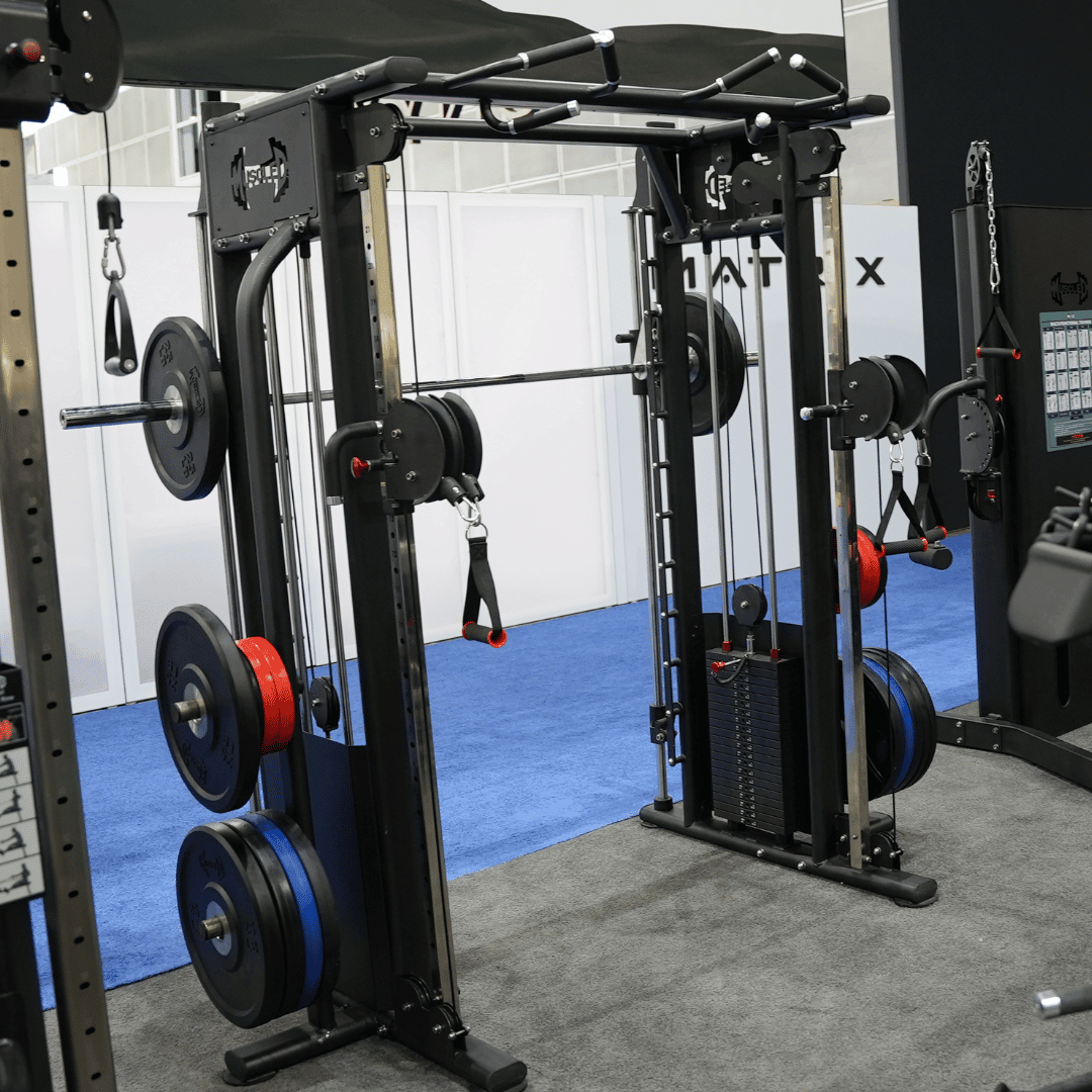 Megatron Dual Adjustable Pulley / Smith Combo - Muscle D Fitness - Selectorized Weight Adjustment - Functional Pull - Up Bar - Dual Station - Grit Grind Strength