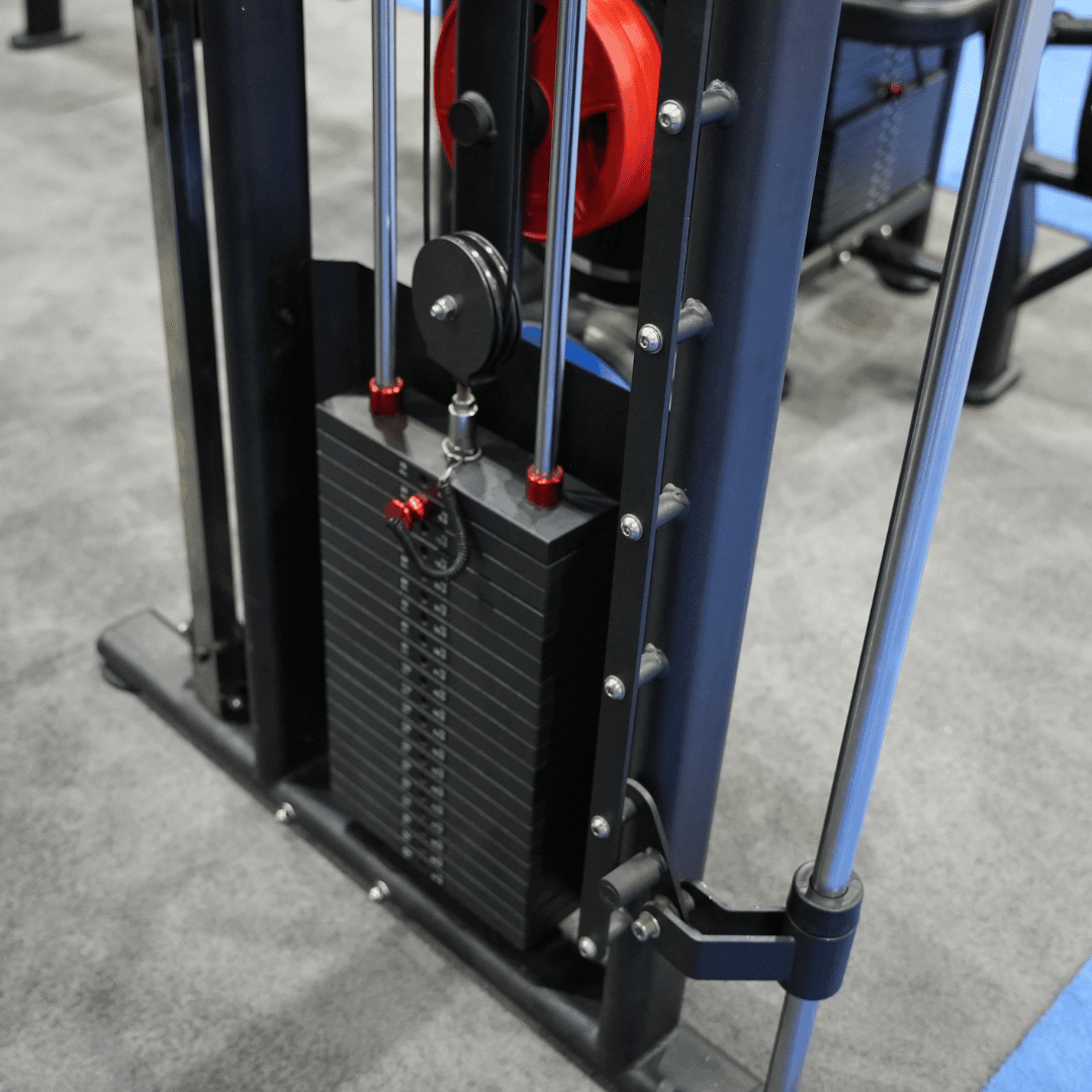 Megatron Dual Adjustable Pulley / Smith Combo - Muscle D Fitness - Selectorized Weight Adjustment - Functional Pull - Up Bar - Dual Station - Grit Grind Strength