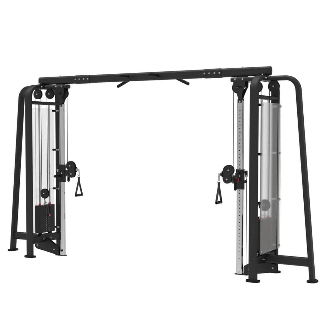 Megatron Standard Cable Crossover - Muscle D Fitness - Selectorized Weight Adjustment - Angled Chin Bar - Adjustable Columns - Grit Grind Strength