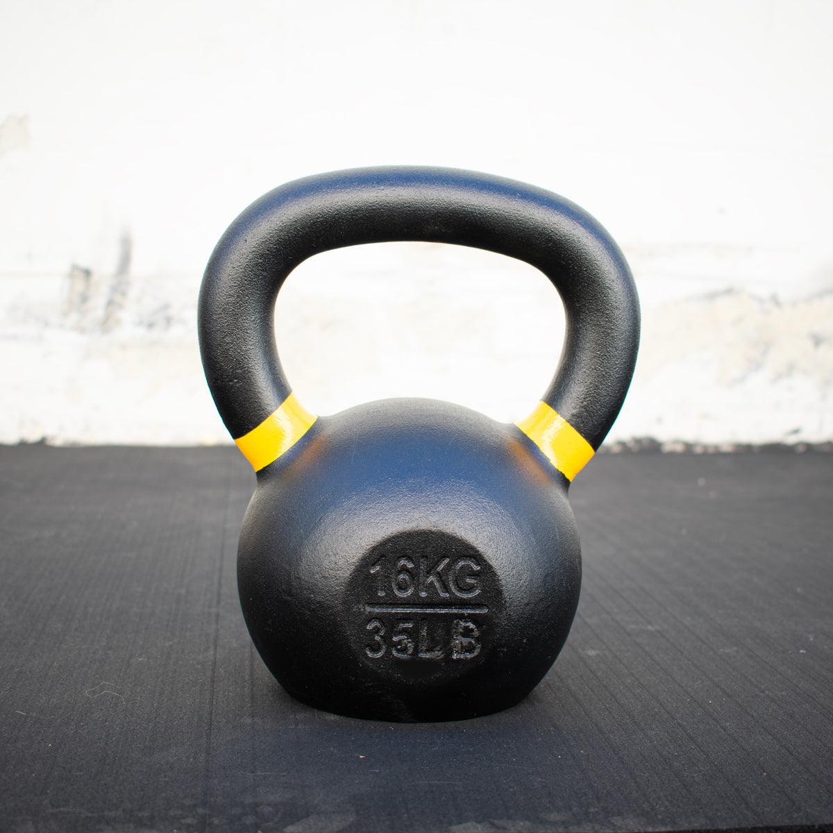 Muscle D Cast Kettlebells - Muscle D Fitness - Quality Handle Design - Heavy Duty Coating - Grit Grind Strength