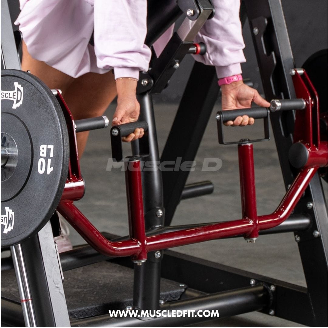 Muscle D Fitness Plate Loaded Power Leverage V2 Chest Supported Linear Bearing Row