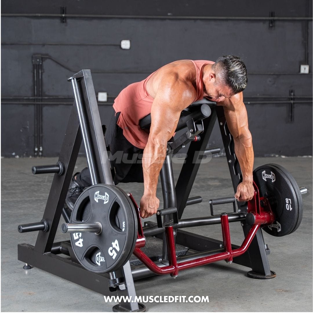 Muscle D Fitness Plate Loaded Power Leverage V2 Chest Supported Linear Bearing Row