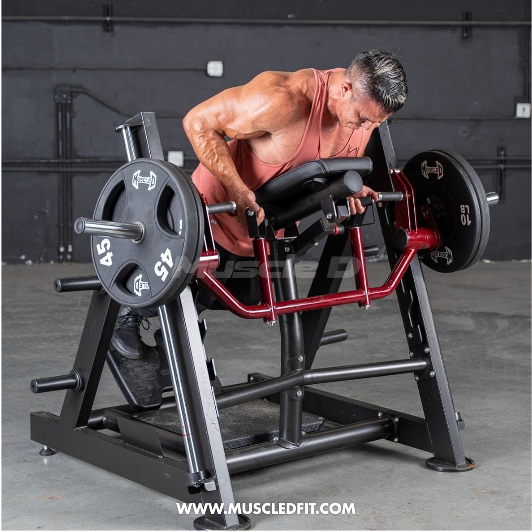 Muscle D Fitness Plate Loaded Power Leverage V2 Chest Supported Linear Bearing Row