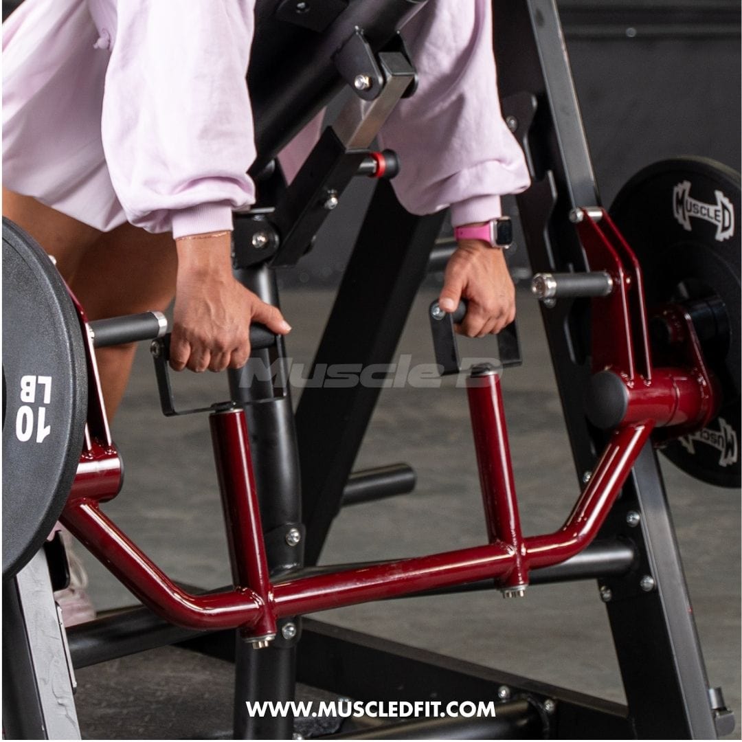Muscle D Fitness Plate Loaded Power Leverage V2 Chest Supported Linear Bearing Row