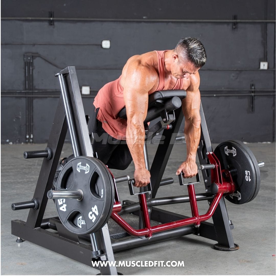 Muscle D Fitness Plate Loaded Power Leverage V2 Chest Supported Linear Bearing Row