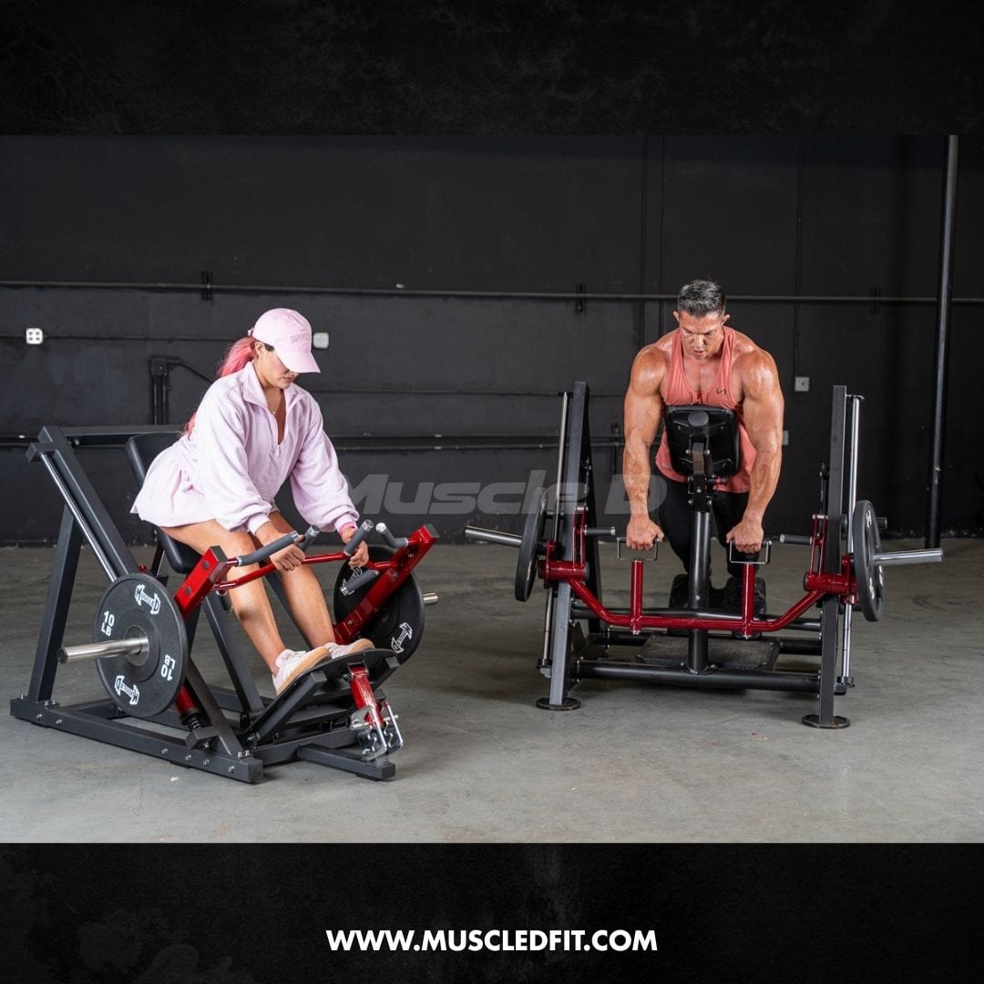 Muscle D Fitness Plate Loaded Power Leverage V2 Chest Supported Linear Bearing Row