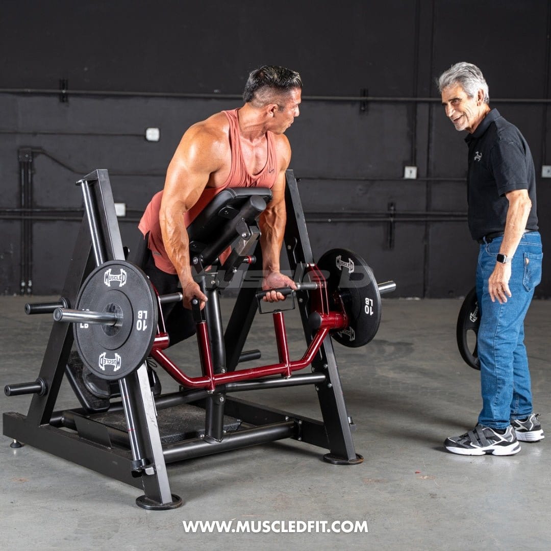 Muscle D Fitness Plate Loaded Power Leverage V2 Chest Supported Linear Bearing Row