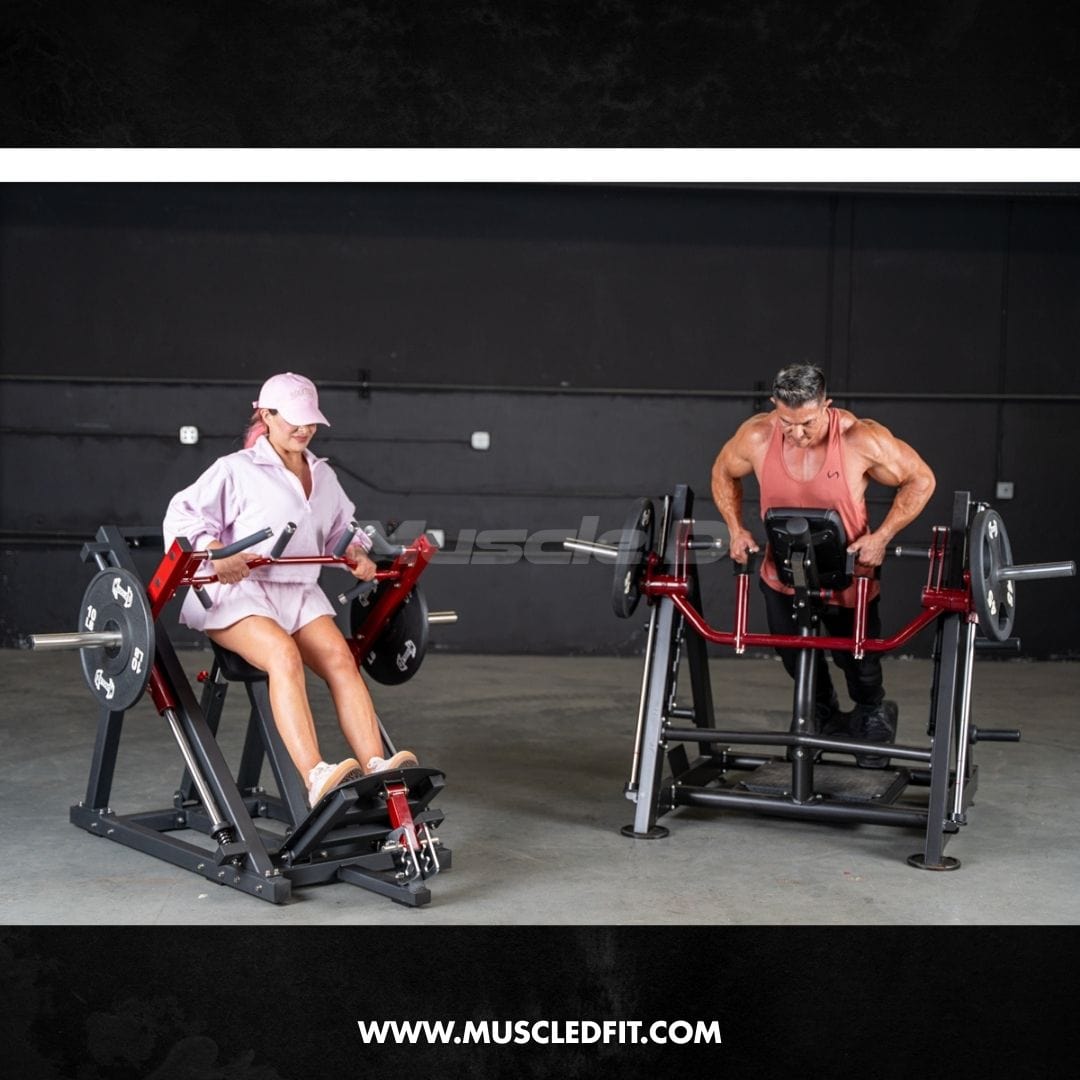 Muscle D Fitness Plate Loaded Power Leverage V2 Chest Supported Linear Bearing Row