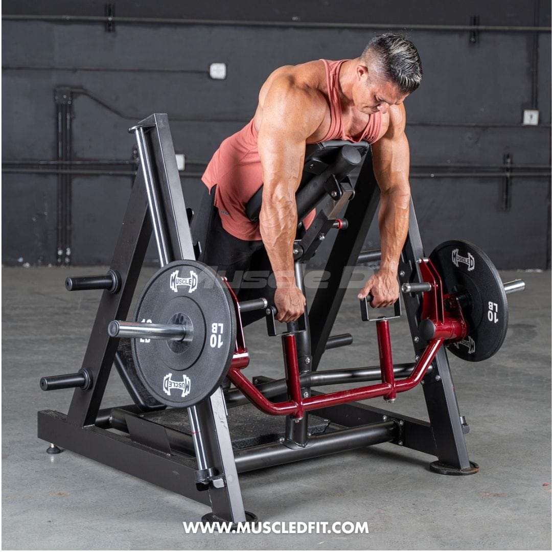 Muscle D Fitness Plate Loaded Power Leverage V2 Chest Supported Linear Bearing Row