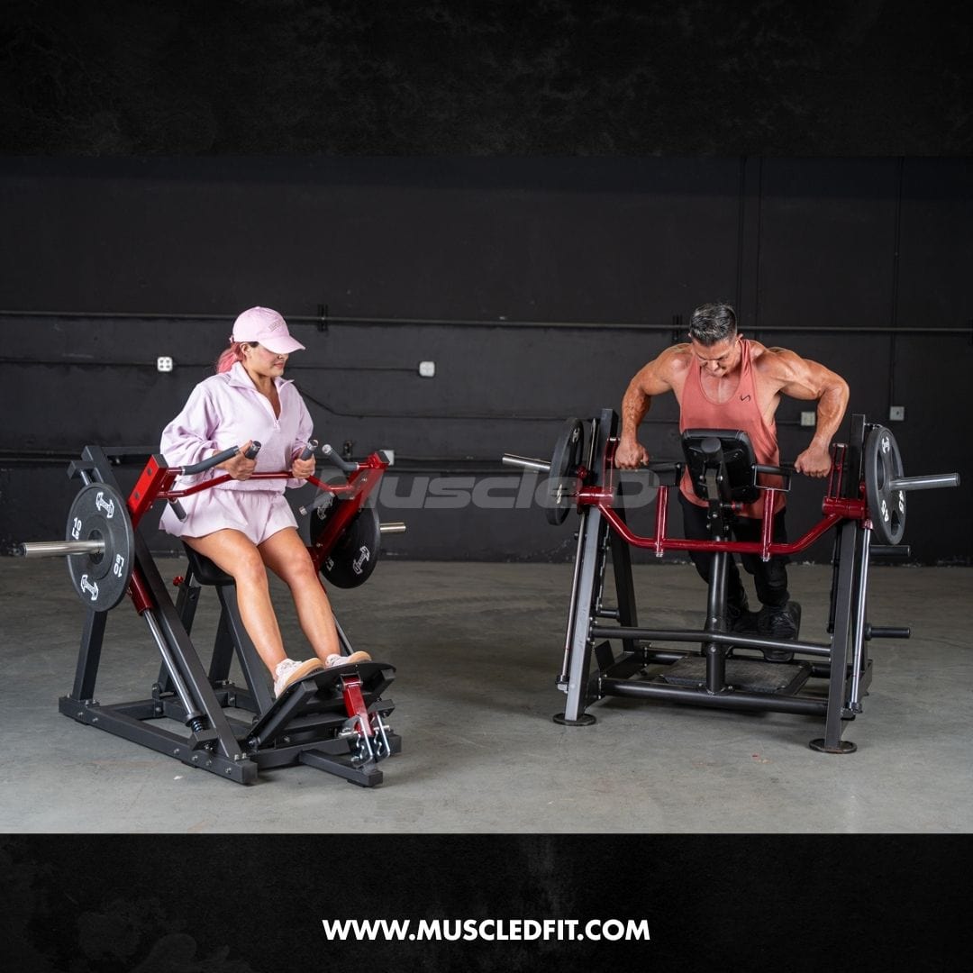 Muscle D Fitness Plate Loaded Power Leverage V2 Chest Supported Linear Bearing Row