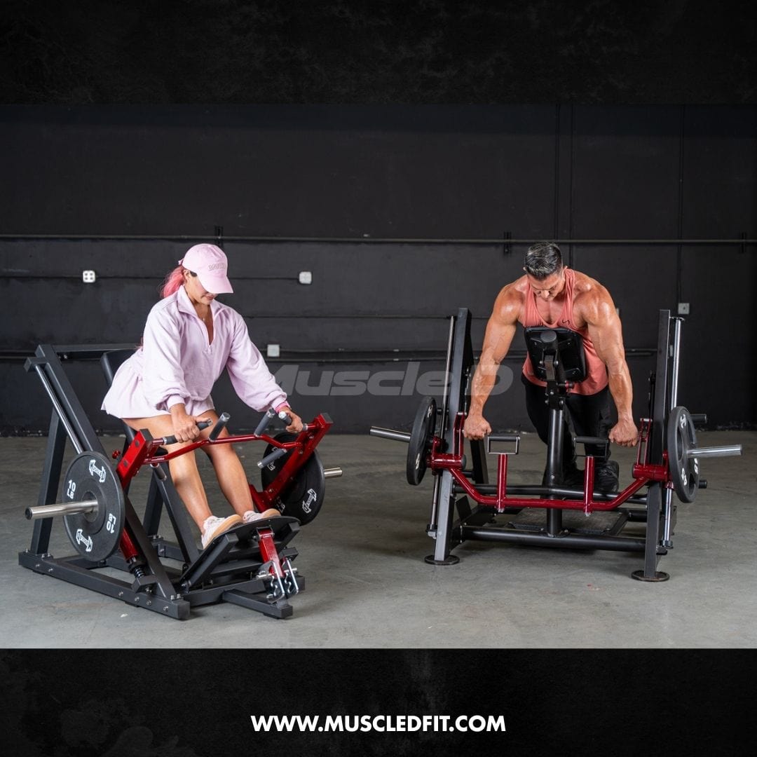 Muscle D Fitness Plate Loaded Power Leverage V2 Chest Supported Linear Bearing Row