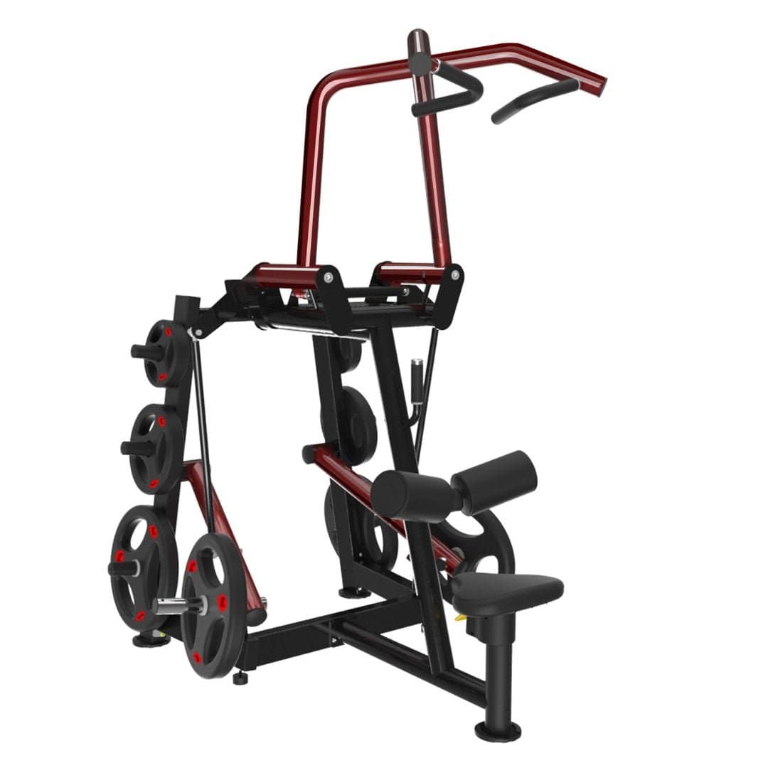 Muscle D Fitness Plate Loaded Power Leverage V2 Rotary Lat Pulldown – Iso-Lateral Commercial Gym Machine