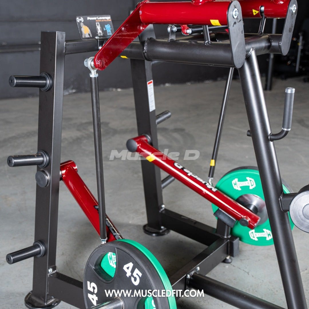 Muscle D Fitness Plate Loaded Power Leverage V2 Rotary Lat Pulldown – Iso-Lateral Commercial Gym Machine