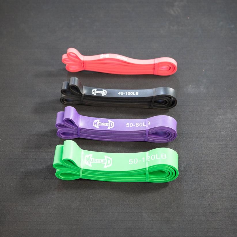 Muscle D Strength Band Kits - Muscle D Fitness - 41" Length - Multiple Sizes - Grit Grind Strength