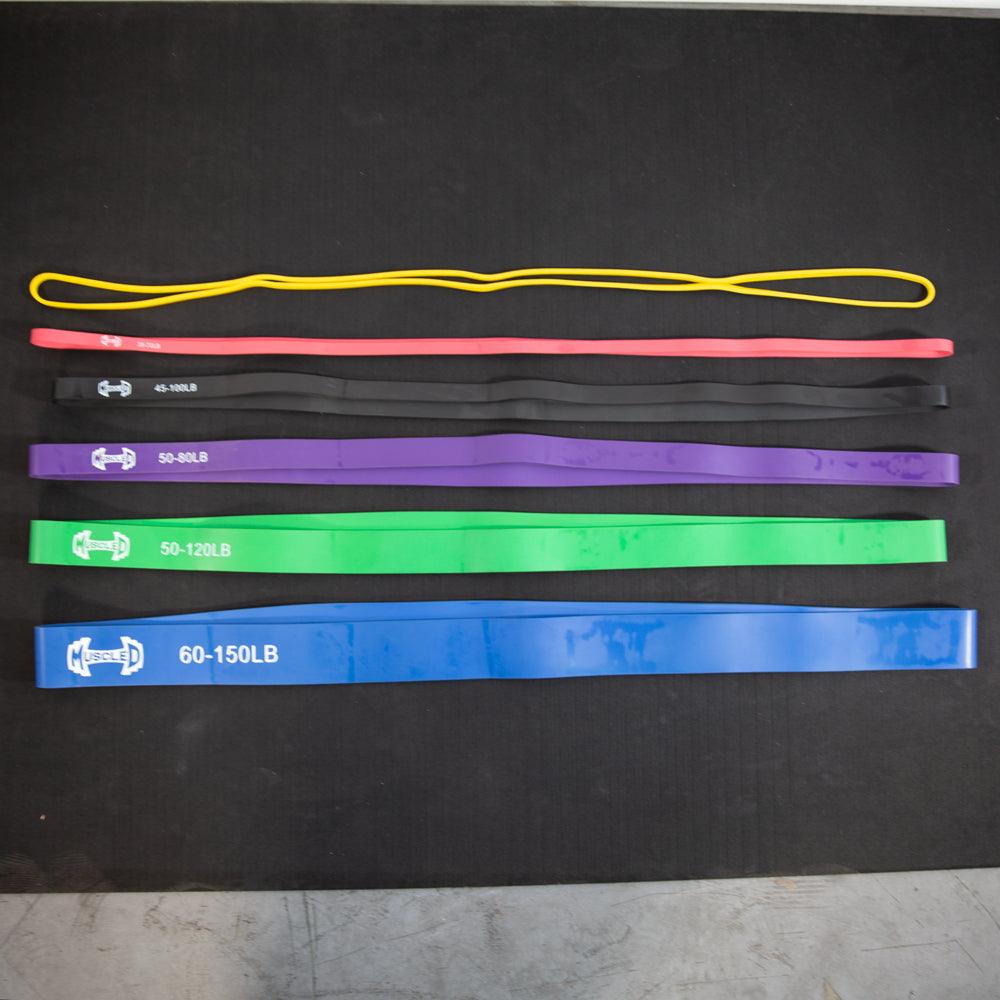 Muscle D Strength Bands - Muscle D Fitness - 41" Length - Multiple SIzes - Grit Grind Strength