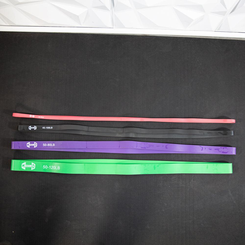 Muscle D Strength Bands - Muscle D Fitness - 41" Length - Multiple SIzes - Grit Grind Strength