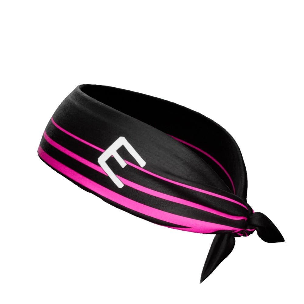 Pink Crossbar Tie Headband - Grit Grind Strength