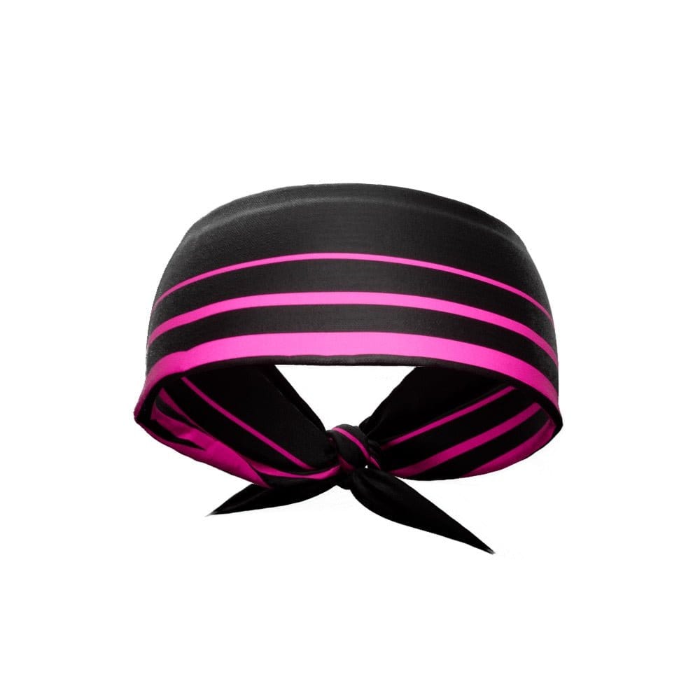 Pink Crossbar Tie Headband - Grit Grind Strength