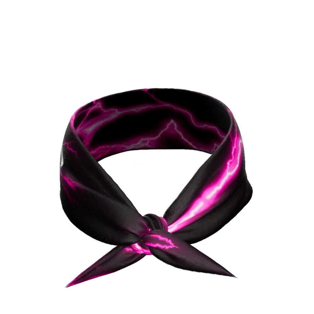 Pink Lightning Tie Headband - Grit Grind Strength