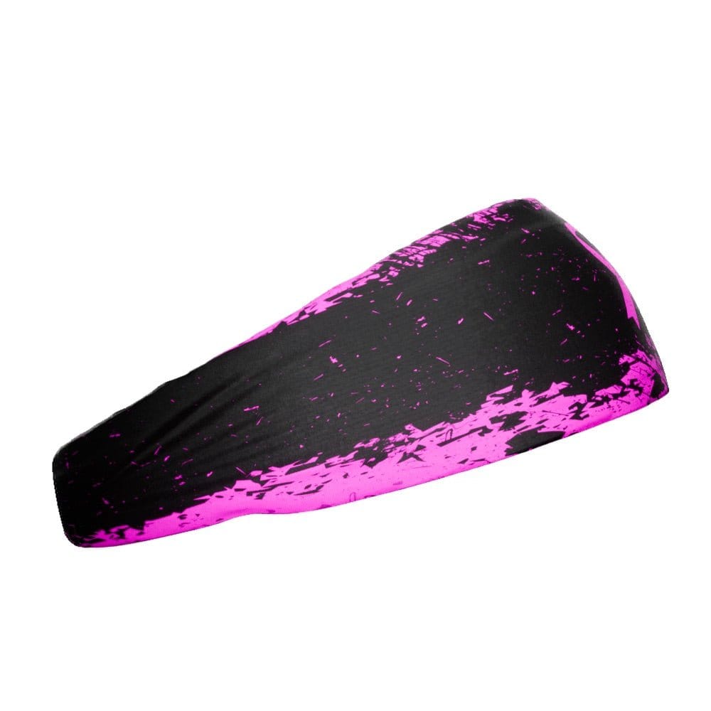 Pink Splattered Breast Cancer Headband - Grit Grind Strength