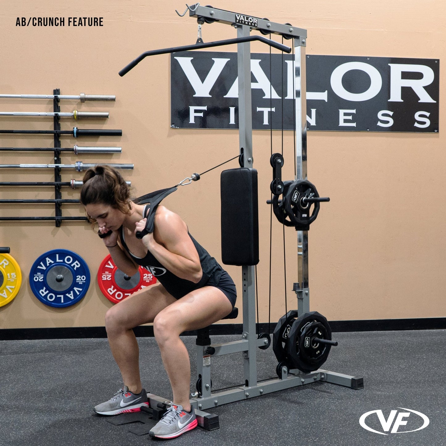 Plate Loaded Lat Pull Machine w/ Row and Ab Crunch - Grit Grind Strength