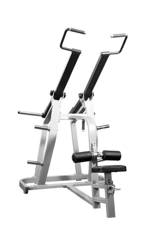 Power Leverage Iso Lateral Lat Pulldown - Muscle D Fitness - 11 Gauge Steel - Weight Storage Pegs - Grit Grind Strength