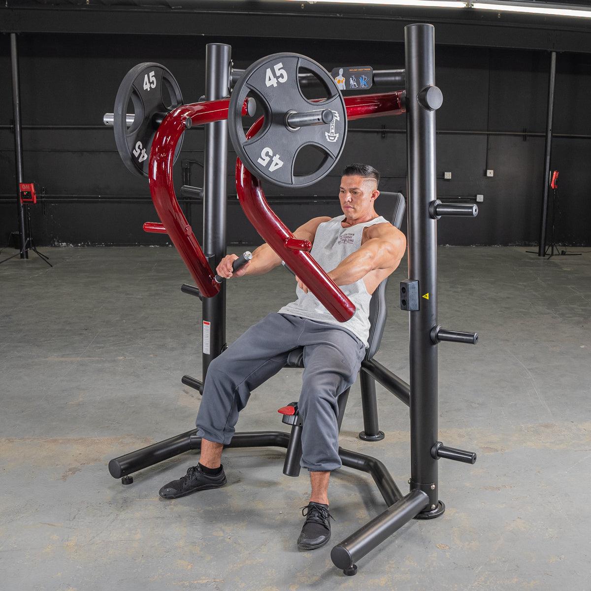 Power Leverage V2 Decline Chest Press - Muscle D Fitness - Grit Grind Strength